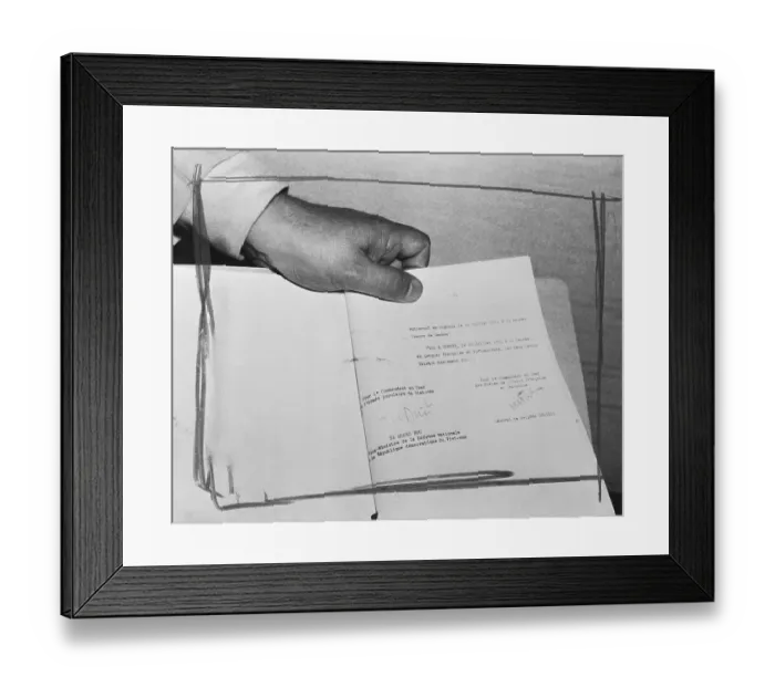 Framed Print : Indochina Truce Signing Framed Print : Indochina Truce Signing