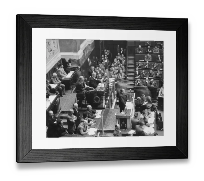 Framed Print : Premier Pierre Mendes Addresses Assembly Framed Print : Premier Pierre Mendes Addresses Assembly