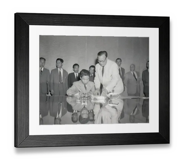 Framed Print : General Signing Document; Indochinese Fi Framed Print : General Signing Document; Indochinese Fi