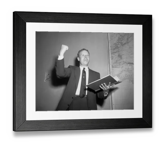 Framed Print : Portrait of Albert Gore Framed Print : Portrait of Albert Gore