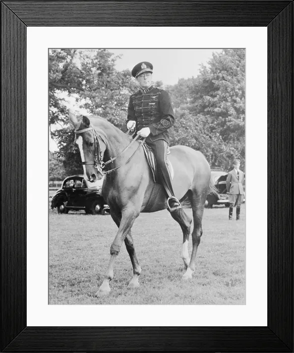 Framed Print : Prince Bernhard on Horseback
