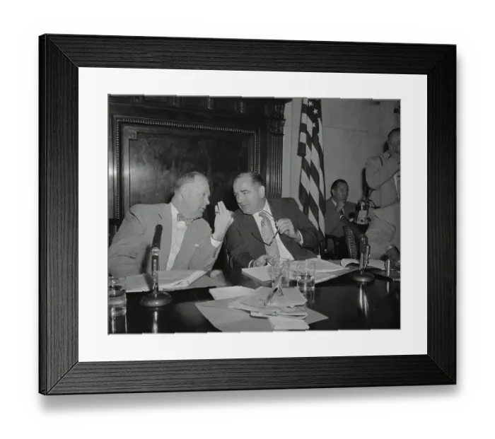 Framed Print : Senator Joseph McCarthy and Karl Mundt Framed Print : Senator Joseph McCarthy and Karl Mundt