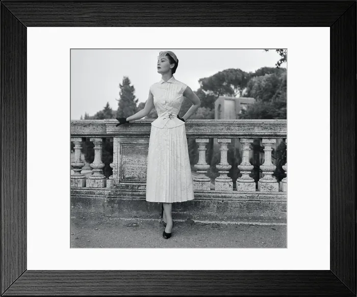 Framed Print : Woman Modeling a Cocktail Dress