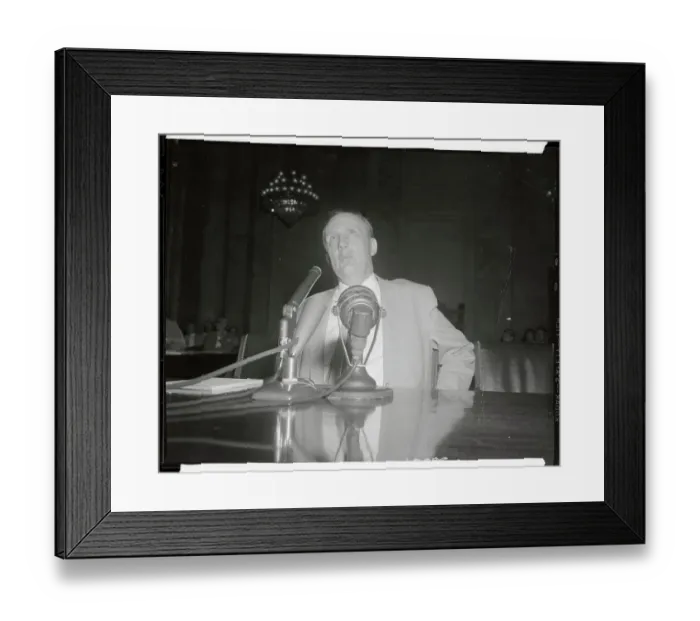 Framed Print : William Teto Addressing a Senate Subcommittee Framed Print : William Teto Addressing a Senate Subcommittee