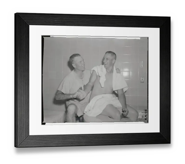 Framed Print : Dale Mitchell and Al Rosen Shaking Hands Framed Print : Dale Mitchell and Al Rosen Shaking Hands