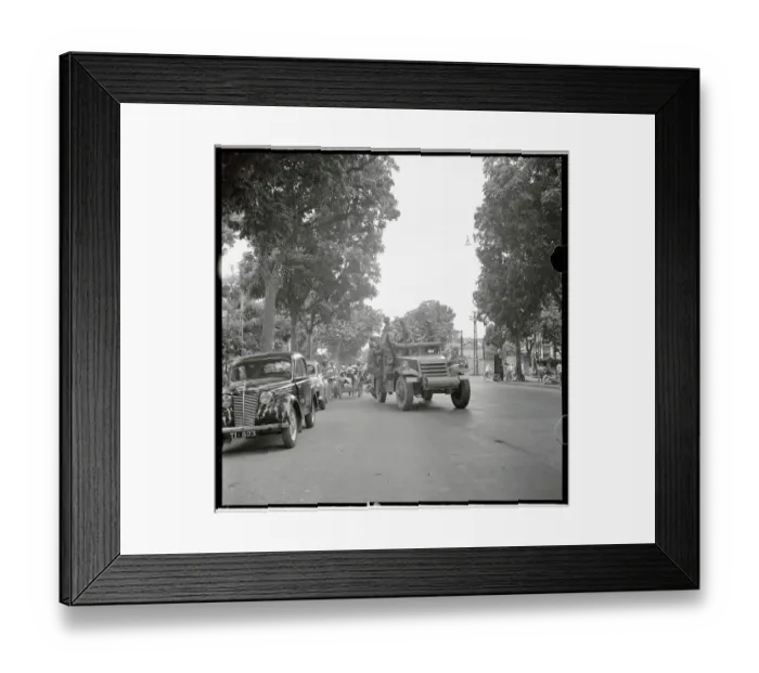 Framed Print : Armored Cars Patrolling the Streets Framed Print : Armored Cars Patrolling the Streets