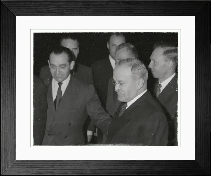 Framed Print : Pierre Mendes and Vyacheslav Leaving Residential Home Framed Print : Pierre Mendes and Vyacheslav Leaving Residential Home