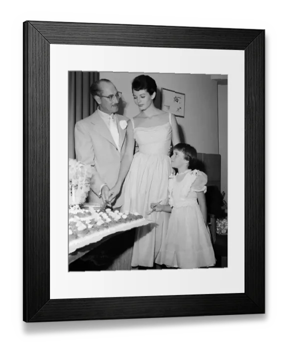 Framed Print : Groucho Marx & New Bride, Child Cut Cake Framed Print : Groucho Marx & New Bride, Child Cut Cake