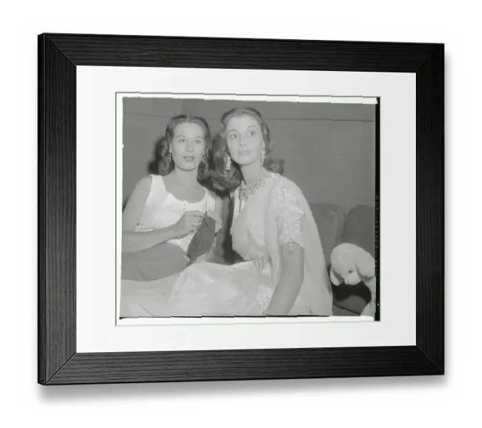 Framed Print : Portrait of Ann Cameron and Pier Angeli Framed Print : Portrait of Ann Cameron and Pier Angeli