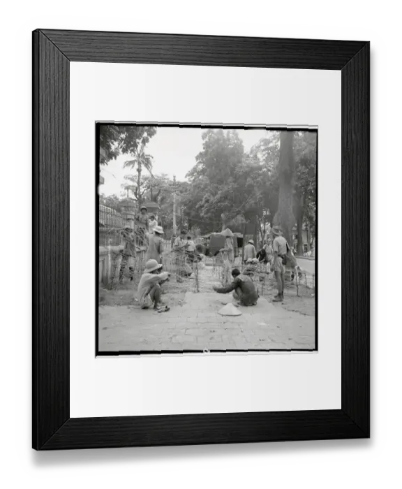 Framed Print : French Soldiers Stringing Barbed Wire Framed Print : French Soldiers Stringing Barbed Wire