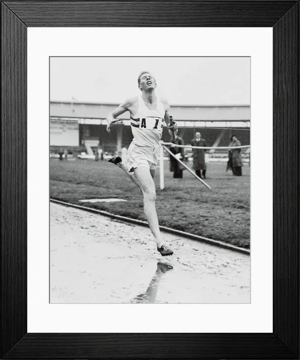 Framed Print : Roger Bannister Crossing Finish Line Framed Print : Roger Bannister Crossing Finish Line