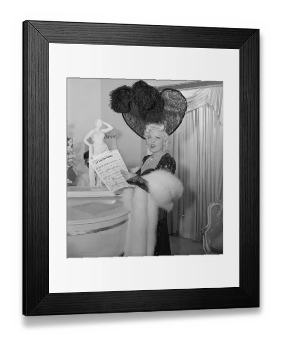 Framed Print : Mae West Holding Sheet Music Framed Print : Mae West Holding Sheet Music