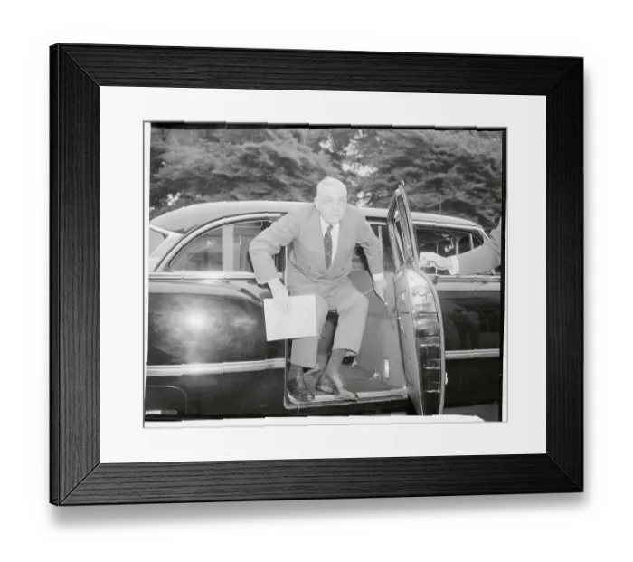 Framed Print : President Eisenhower Getting Out of a Car Framed Print : President Eisenhower Getting Out of a Car