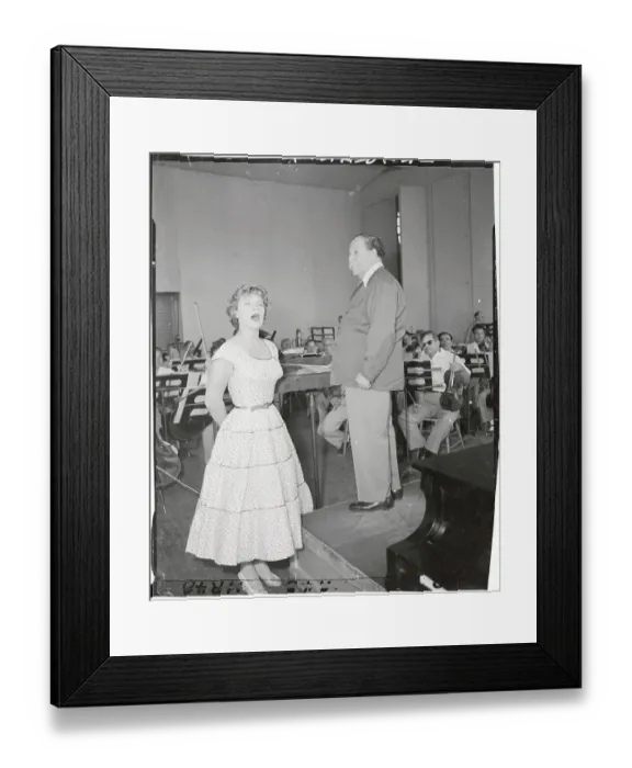 Framed Print : Denise Darcel Rehearsing Framed Print : Denise Darcel Rehearsing