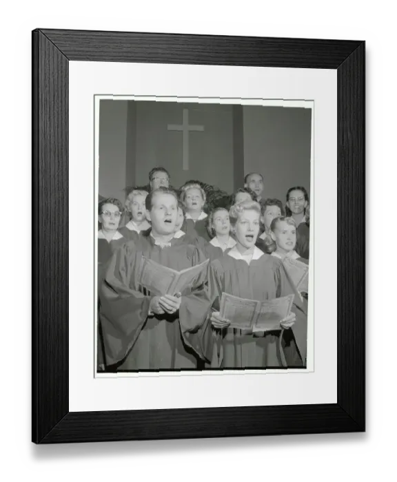 Framed Print : Chili Williams Singing in a Church Choir Framed Print : Chili Williams Singing in a Church Choir