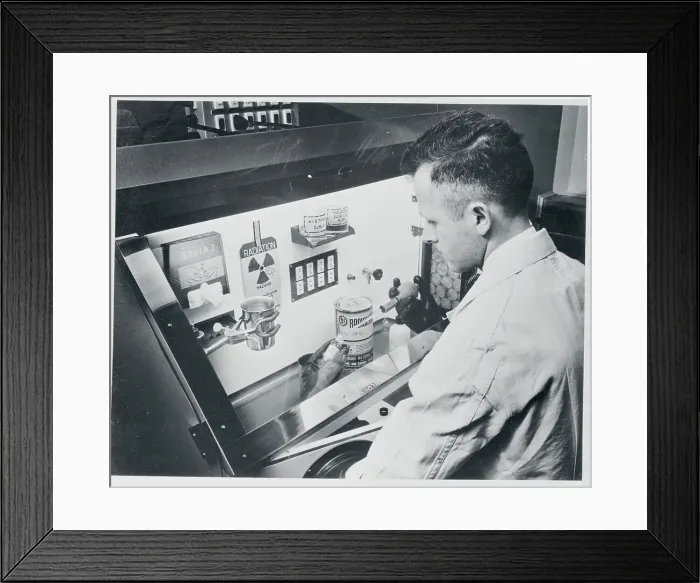 Framed Print : A Physicist Withdrawing Radioactive Liquid From a Vial Framed Print : A Physicist Withdrawing Radioactive Liquid From a Vial