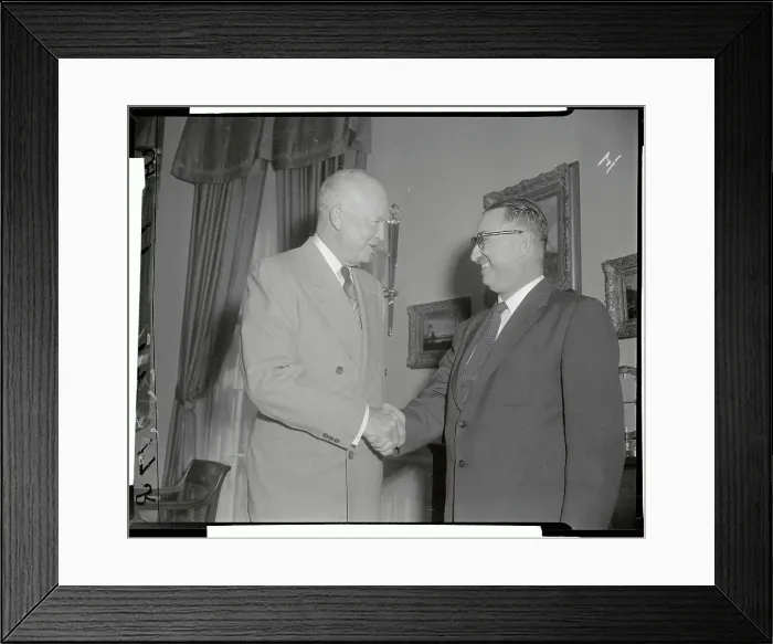Framed Print : President Eisenhower Meeting Jamalia Framed Print : President Eisenhower Meeting Jamalia