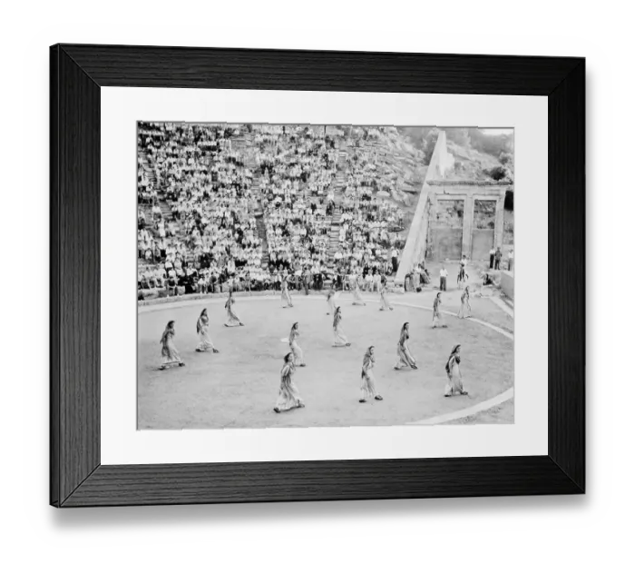 Framed Print : Performance in Theater of Epidaurus Framed Print : Performance in Theater of Epidaurus