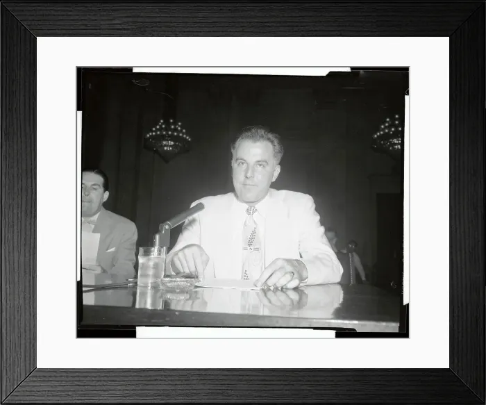 Framed Print : Harold Velde Addressing a Senate Subcommittee Framed Print : Harold Velde Addressing a Senate Subcommittee