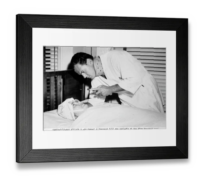 Framed Print : Examining a Patient Framed Print : Examining a Patient