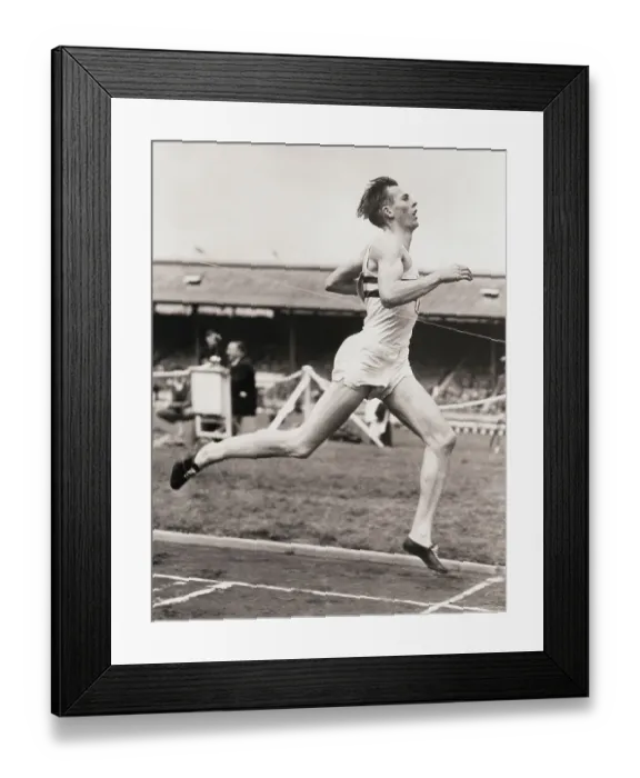 Framed Print : Bannister Winning the One Mile Race Framed Print : Bannister Winning the One Mile Race