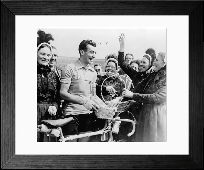 Framed Print : Louison Bobet with Dutch Women