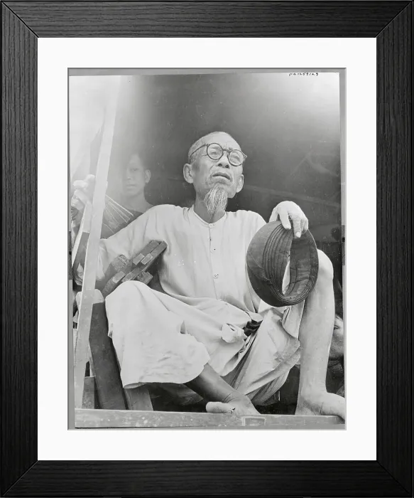 Framed Print : Old Man Sitting Down