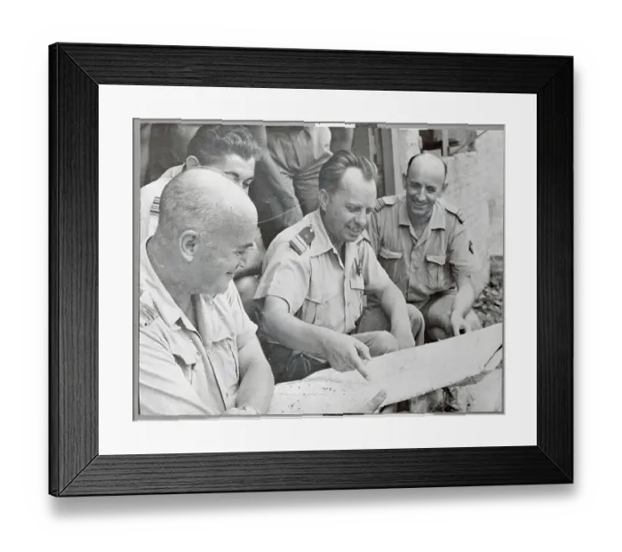 Framed Print : Col. Vanuxem with Aides