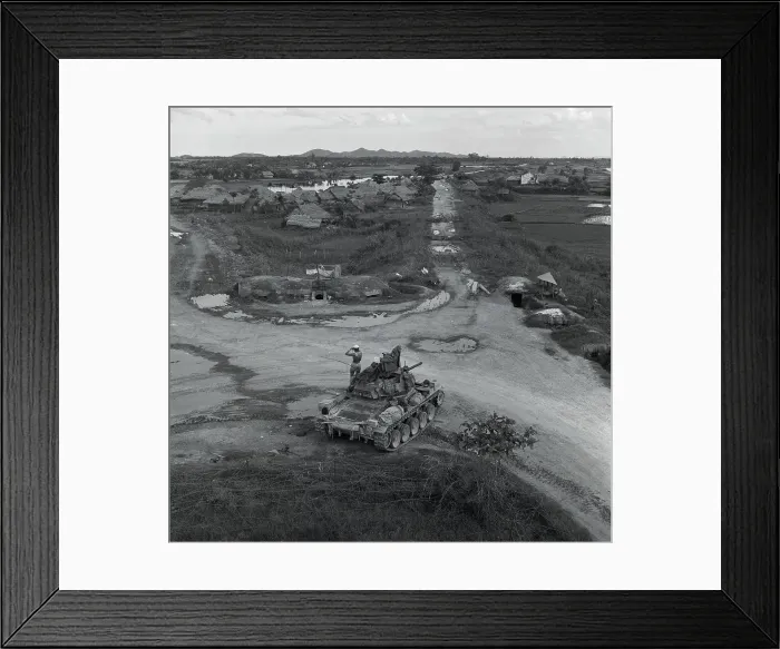 Framed Print : French Tank Guarding Red River Delta Area Framed Print : French Tank Guarding Red River Delta Area