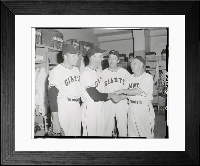 Framed Print : Leo Durocher and Players in Lockeroom Framed Print : Leo Durocher and Players in Lockeroom