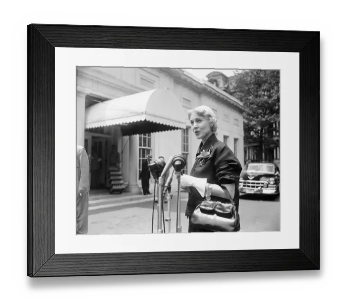 Framed Print : Clair Booth Luce Reviewing the Trieste Serttlement Framed Print : Clair Booth Luce Reviewing the Trieste Serttlement