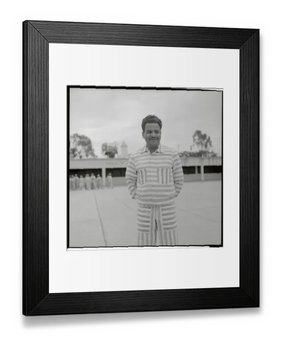 Framed Print : Portrait of Juan Pinea Garcia in Prison Framed Print : Portrait of Juan Pinea Garcia in Prison