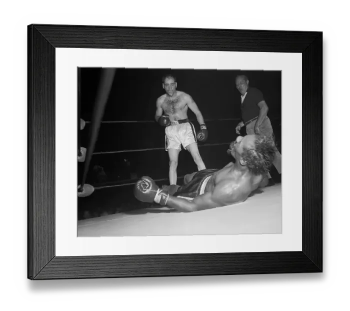 Framed Print : Pedro Being Knocked out in Heavyweight Battle Framed Print : Pedro Being Knocked out in Heavyweight Battle