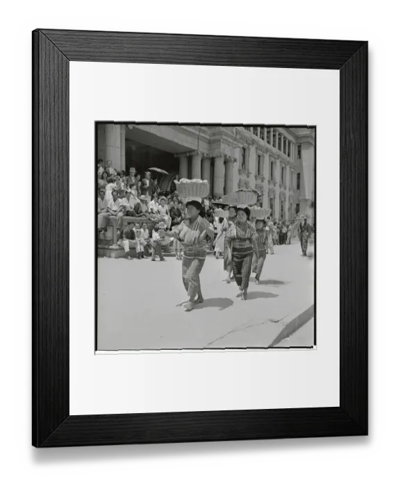 Framed Print : Women Carrying Baskets on Their Heads Framed Print : Women Carrying Baskets on Their Heads