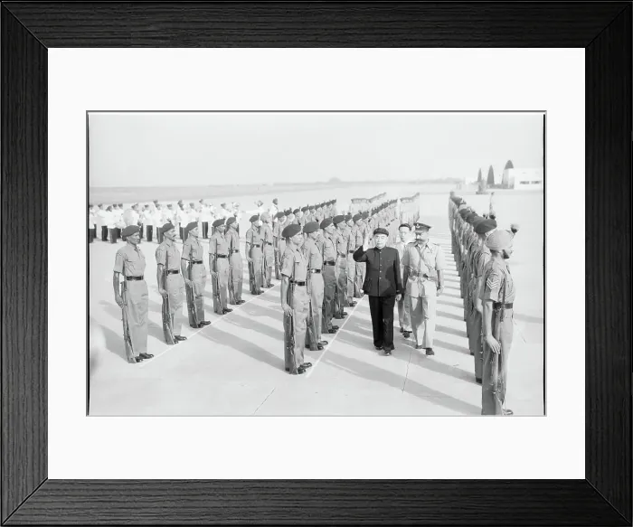 Framed Print : Chou En-Lai Inspecting Troops In Guard
