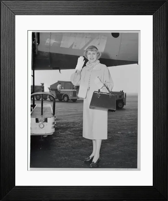 Framed Print : Ambassador Clare Boothe Luce Waving Framed Print : Ambassador Clare Boothe Luce Waving