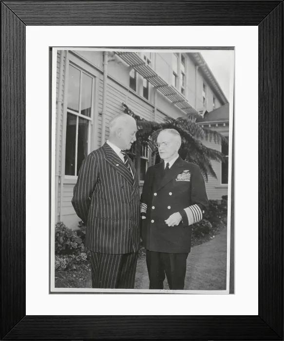 Framed Print : William Halsey Speaking to S.G. Holland Framed Print : William Halsey Speaking to S.G. Holland
