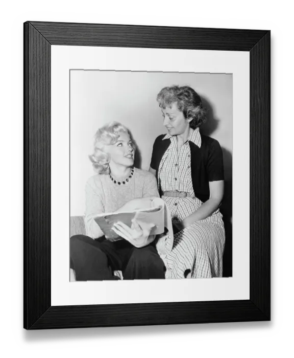 Framed Print : Actress Marilyn Monroe and Drama Teacher Natasha Lytess Framed Print : Actress Marilyn Monroe and Drama Teacher Natasha Lytess