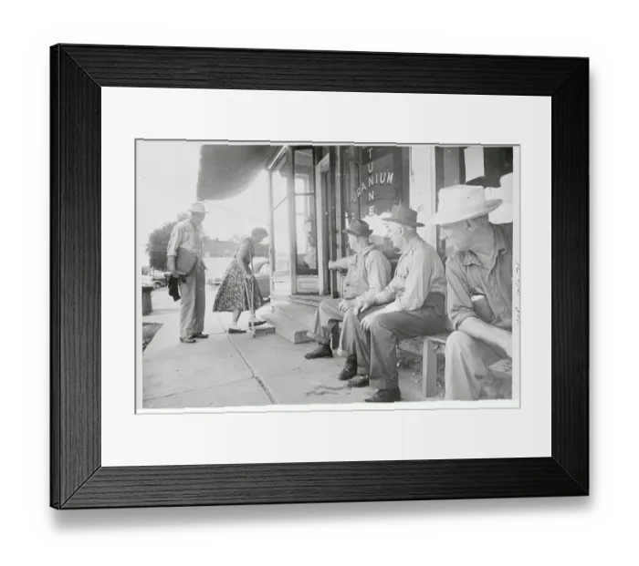 Framed Print : Arthritis Patient Entering Uranium Treatment Center Framed Print : Arthritis Patient Entering Uranium Treatment Center