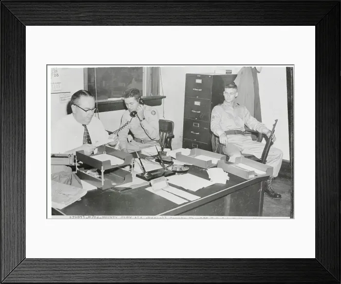 Framed Print : H. Ralph Mathews Being Removed from His Office Framed Print : H. Ralph Mathews Being Removed from His Office