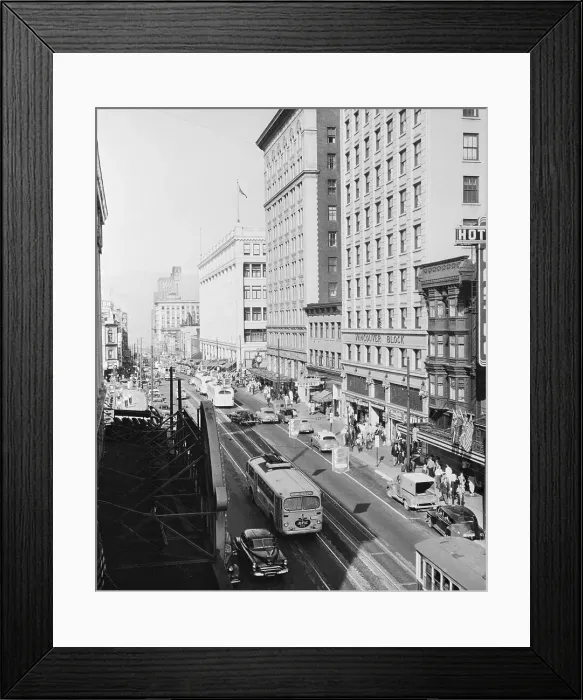 Framed Print : Street Scene in Vancouver Framed Print : Street Scene in Vancouver