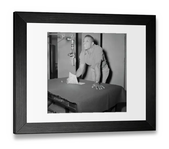 Framed Print : Willie Mays Working in Recording Studio Framed Print : Willie Mays Working in Recording Studio