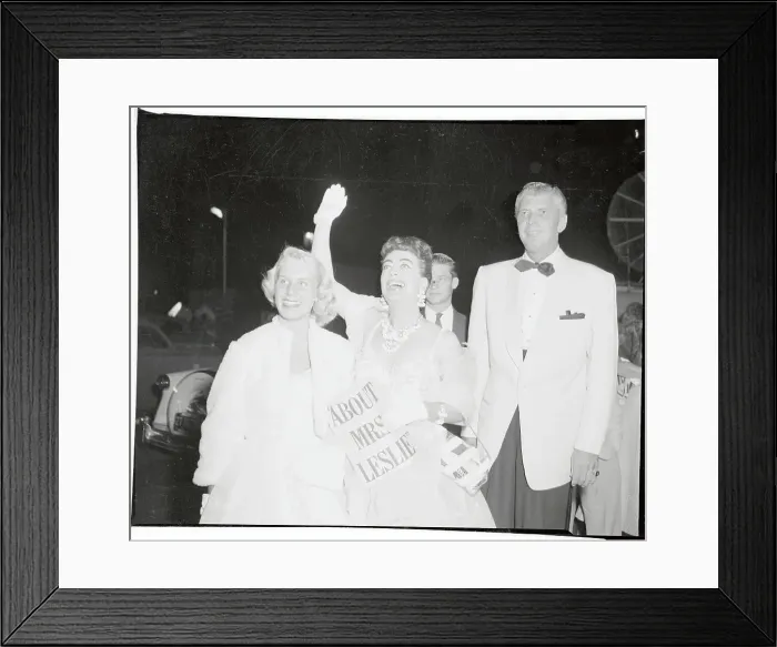 Framed Print : Joan Crawford with Daughter and Lee Trent Framed Print : Joan Crawford with Daughter and Lee Trent