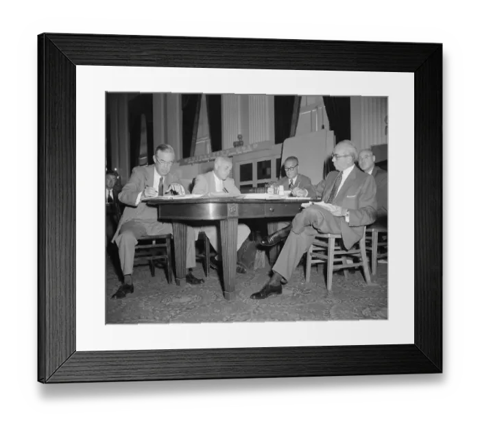 Framed Print : Atomic Energy Commission Members Seated Framed Print : Atomic Energy Commission Members Seated