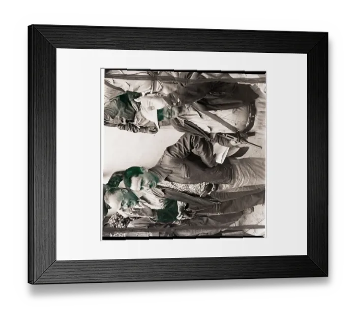 Framed Print : Carlos Armas And Military Aides Waving Framed Print : Carlos Armas And Military Aides Waving