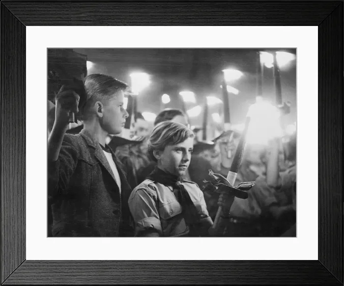 Framed Print : People Participating in a Torchlight Procession Framed Print : People Participating in a Torchlight Procession