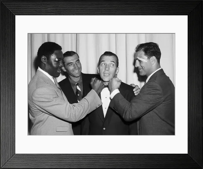 Framed Print : Ed Sullivan W / Ezzard Charles &Ed Furgol