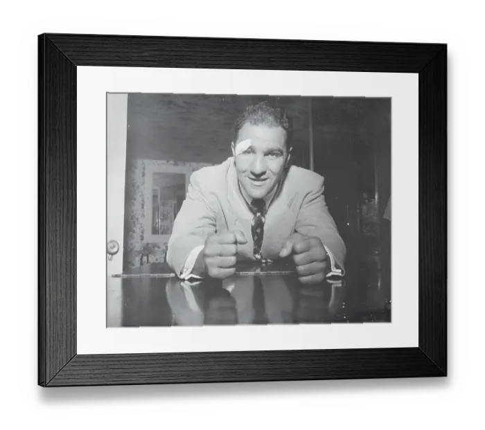 Framed Print : Boxer Rocky Marciano Posing with Clinched Fists Framed Print : Boxer Rocky Marciano Posing with Clinched Fists