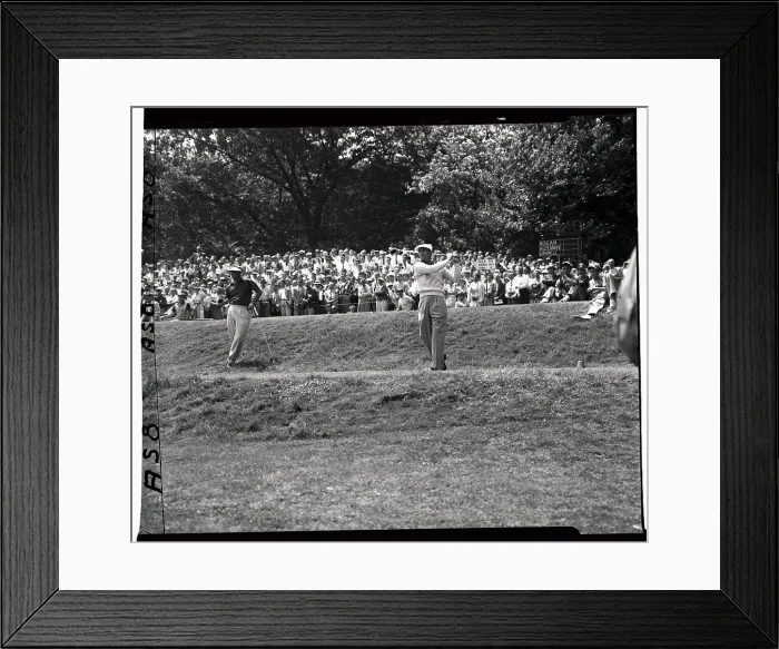 Framed Print : Ben Hogan Swinging Golf Club Framed Print : Ben Hogan Swinging Golf Club