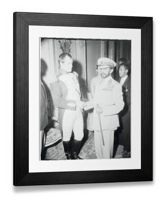 Framed Print : Marlon Brando and Emperor Haille Selassie Framed Print : Marlon Brando and Emperor Haille Selassie